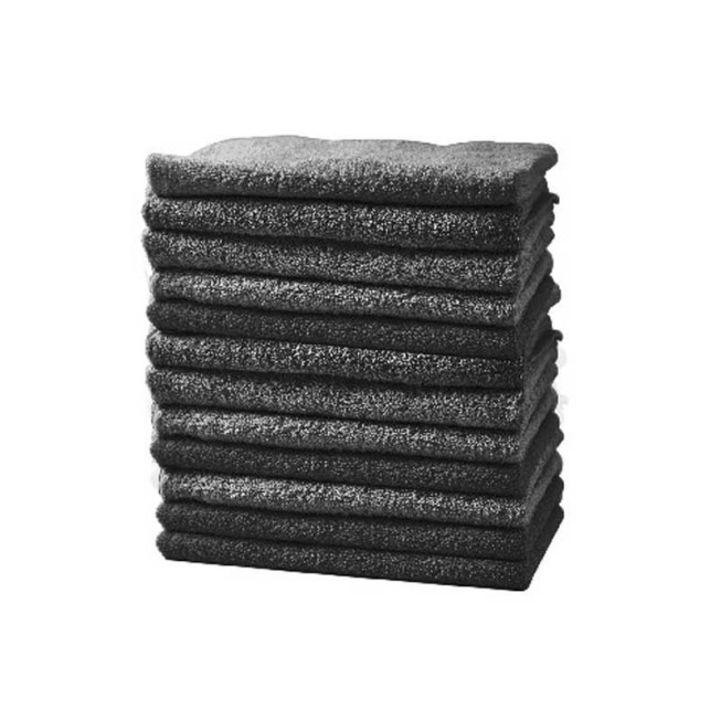 Lot 12 serviettes techniques noires